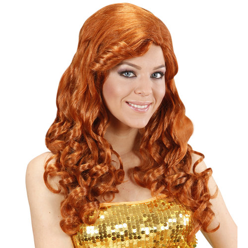 Mooie lange rode pruik Jessica