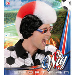 Grappige pruik rood wit hanenkam