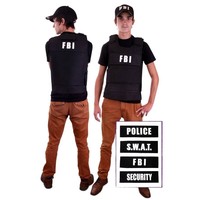 Mooi zwart kogelvrij best met 4 badges