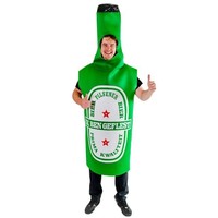 Grappig bierfles kostuum unisex one-size