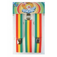 Mooie Carnaval bretel in de kleuren rood, geel en groen