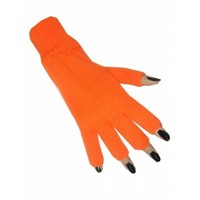 Leuke oranje vingerloze handschoen