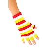 Vingerloze handschoenen in rood/wit/geel Oeteldonk