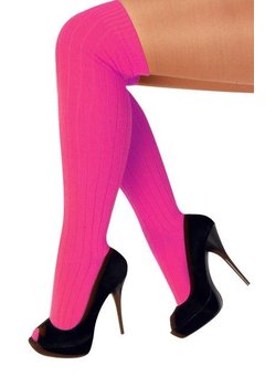 Kniekousen in fluorpink