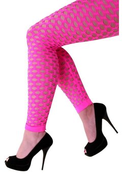 Pink legging met gaten dames