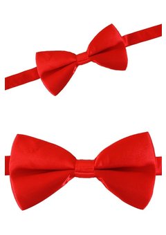 Rode satijnen vlinderstrik