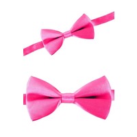 Mooie satijn roze vlinderstrik van 12 bij 6,5 cm