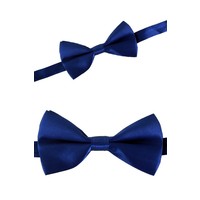 Mooie satijn blauwe vlinderstrik van 12 bij 6,5 cm