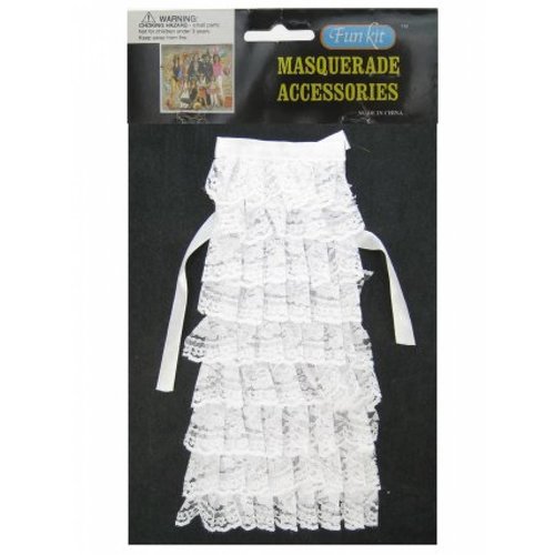 Mooi jabot in kant met de kleur wit