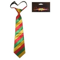 Leuke stropdas rood, geel en groen met smalle streep