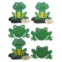 Grappige foam sticker kikker