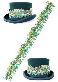 Hoedenband kikker 65 cm