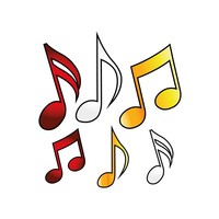 Leuke Oeteldonk muzieknoten 6 stuks versiering