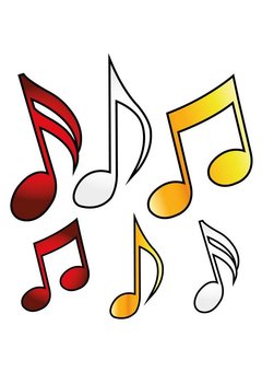 Oeteldonk muzieknoten 6 stuks