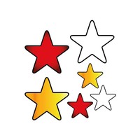 Leuke Oeteldonk sterren 6 stuks voor versiering