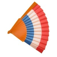 Leuke oranje waaier met Nederlandse vlag 27 cm
