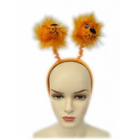 Leuke diadeem met twee oranje leeuwen