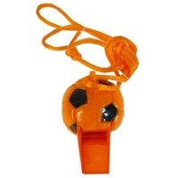 Grappige voetbalfluit oranje