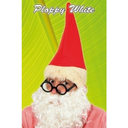 Leuke witte kabouterbaard met witte krullen