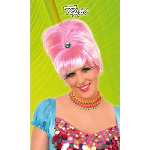 Mooie hoge pruik Roos met diamant