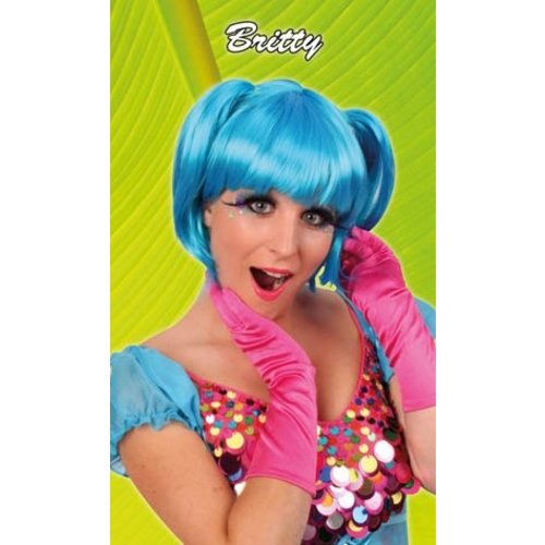 Leuke blauwe pruik Britney
