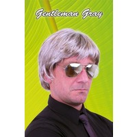 Disco pruik Vince in grijs