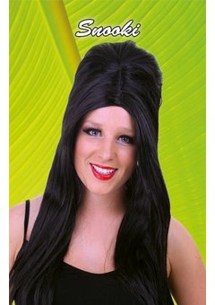 Zwarte pruik Veerle jaren-60