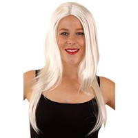 Mooie witte pruik Britt lang haar