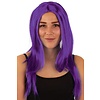 Paarse pruik Britt lang haar