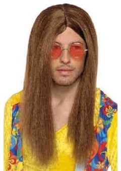 Pruik hippie Dylan lang haar