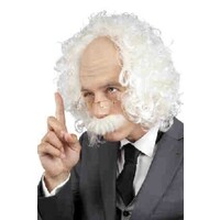 Ruige kale kop professor Noud met wit krullend haar