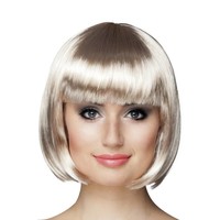 Mooi pruik  Sophie boblijn in  platinumblond