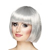 Pruik Sophie boblijn in zilver/grijs