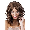 Pruik Naomi bruin met krullen