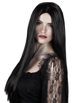 Zwarte heksen pruik Evelien