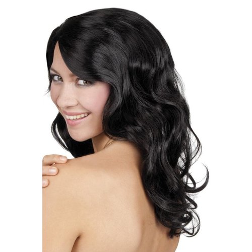 Mooie pruik Celebrity Pamela in zwart
