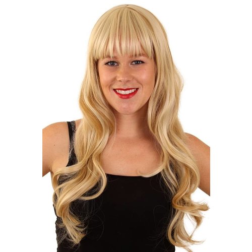 Mooie blonde pruik Linda blond haar met highlights