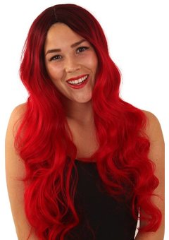 Pruik Linda rood lang haar