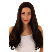 Leuke bruine pruik Kate met highlights