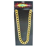 Ruige nep gouden pooier ketting grove schakel