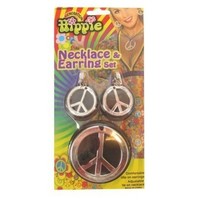 Mooie hippie ketting met oorbellen