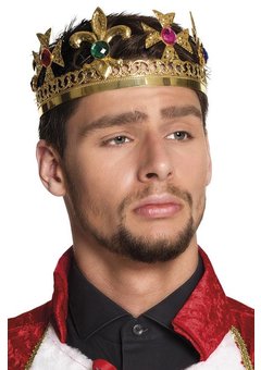 Koningskroon goud met nep  diamanten