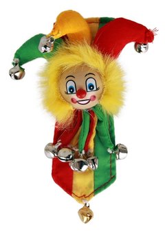 Broche clown met belletjes