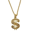 Ketting groot Dollar teken goud
