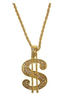Ketting groot Dollar teken goud