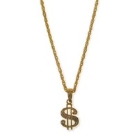 Mooie halsketting dollar teken in goud