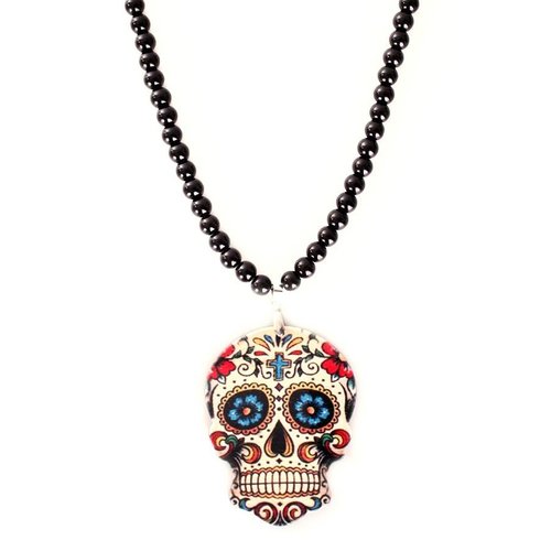 Mooie kralenketting day of the dead skull
