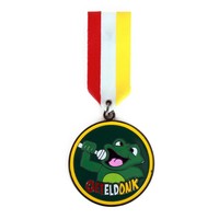 Leuk Oeteldonk speldje ronde medaille met kikker
