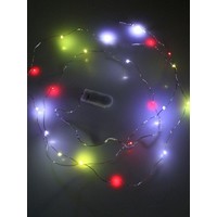 Ledverlichting snoer rood/wit/geel 20 lamps