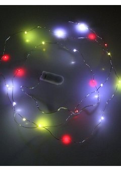 Ledverlichting snoer rood/wit/geel 20 lamps